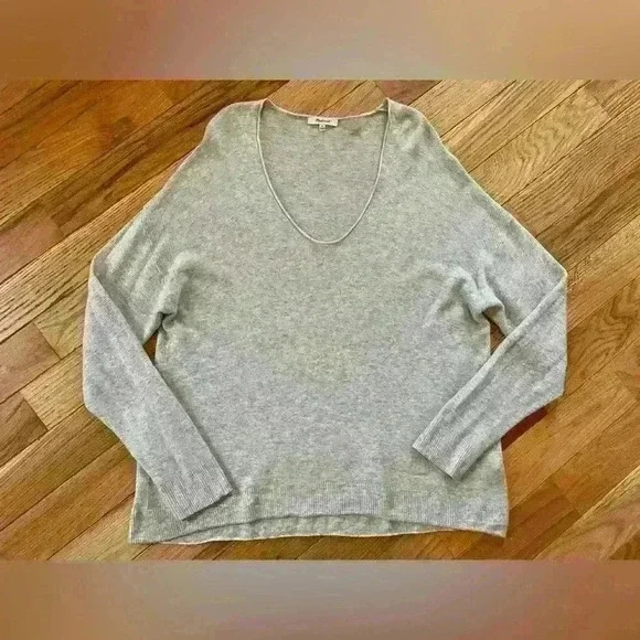 Madewell Kimball Pullover Knit Sweater Wool Alpaca Blend Women’s Size 2XL Gray - Picture 1 of 10